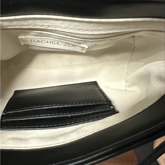 NWT RACHEL ZOE Jacquelyn Black Vegan Leather Purse w Crossbody Strap MSRP $98.00 - Picture 6 of 6